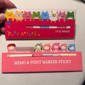 Animal Sticky Notes - Colorful Animal and Doll Designs